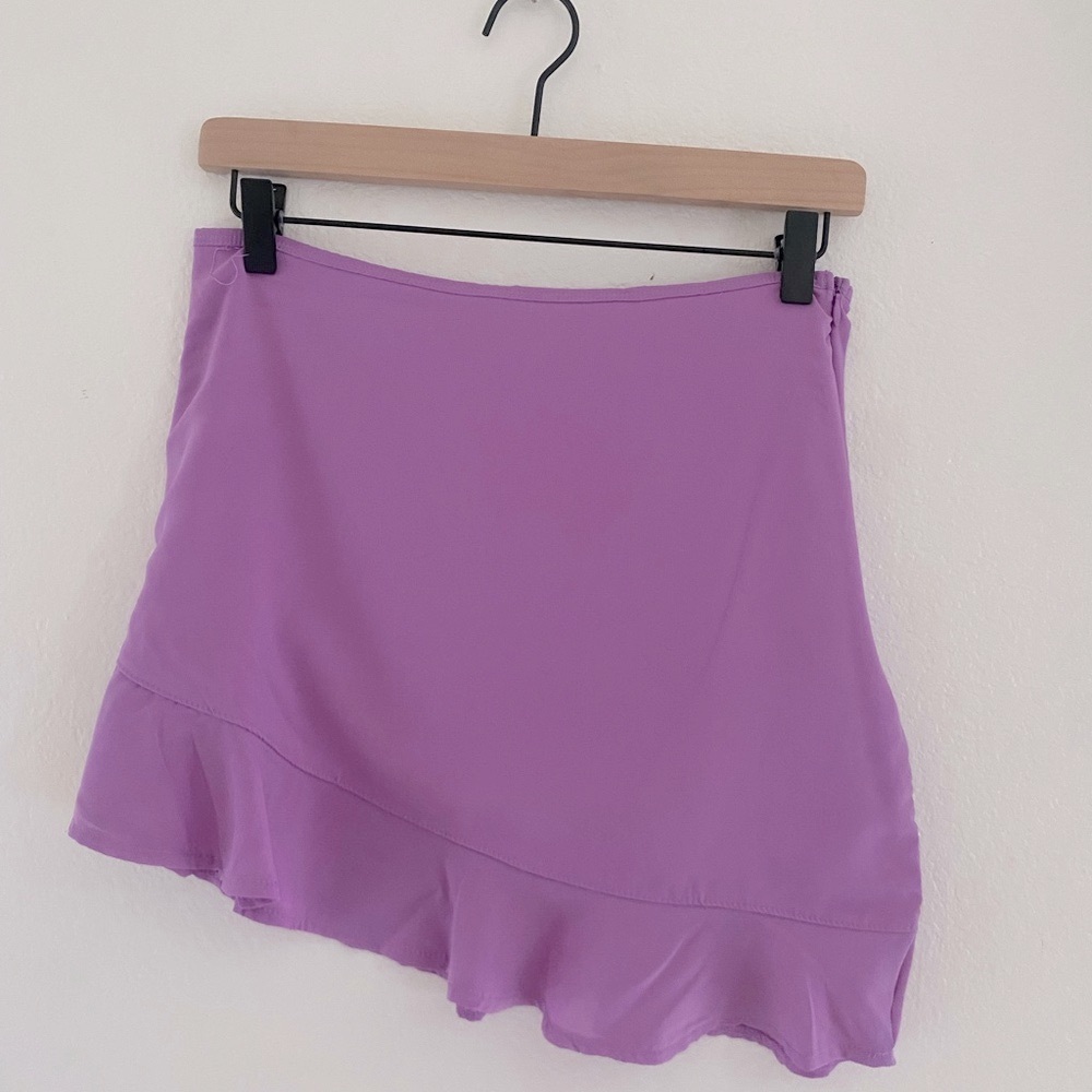 Sugar Thrillz - Purple Asymmetrical Ruffled Hem Skirt